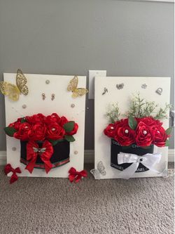 cuadro 3D de rosas eternas