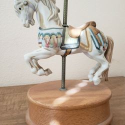 8" Musical Horse Carousel 