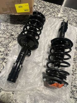 KUSATEC 17299 Front Pair Complete Struts Shock Absorber fit for Chevy Malibu 2004-2012, Pontiac G6 2005-2010, Saturn Aura 2007-2009, Struts wi