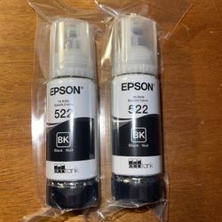 EPSON 522 Black Printer Ink (2-New)