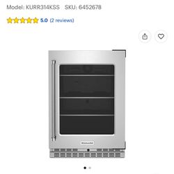 NEW IN BOX KITCHEN AID 5.2 cuft MINI FRIDGE WITH A 3YEAR EXTENDED WARRANTY FULLY TRANSFERABLE 7/16/25