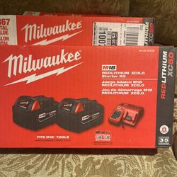 Milwaukee M18 Two 5.0 Ah Batteries And Charger