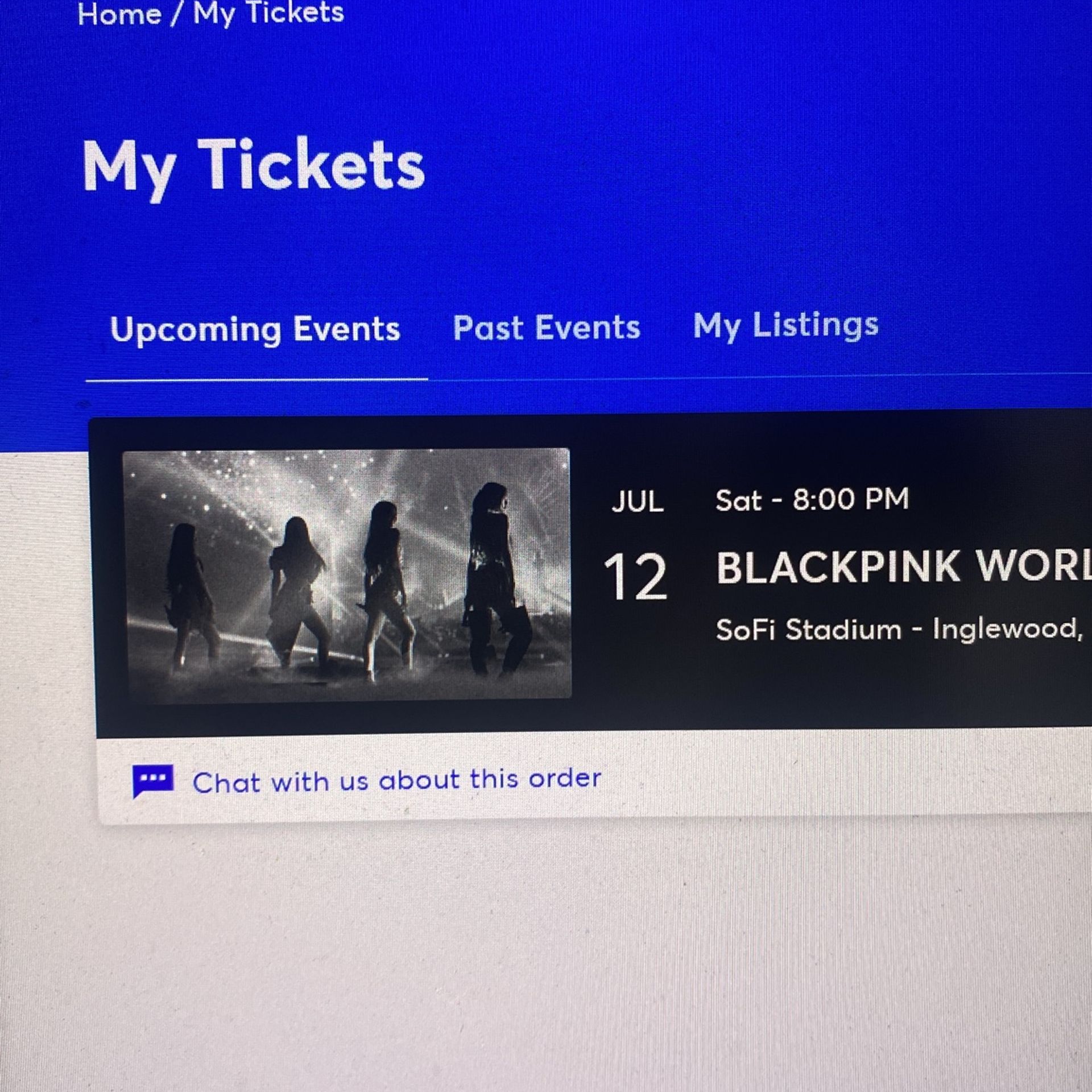 2 Blackpink Tickets (July 12th C2 Floor Row 32)