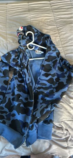 BAPE Shark Full-Zip Hoodie Blue Camo