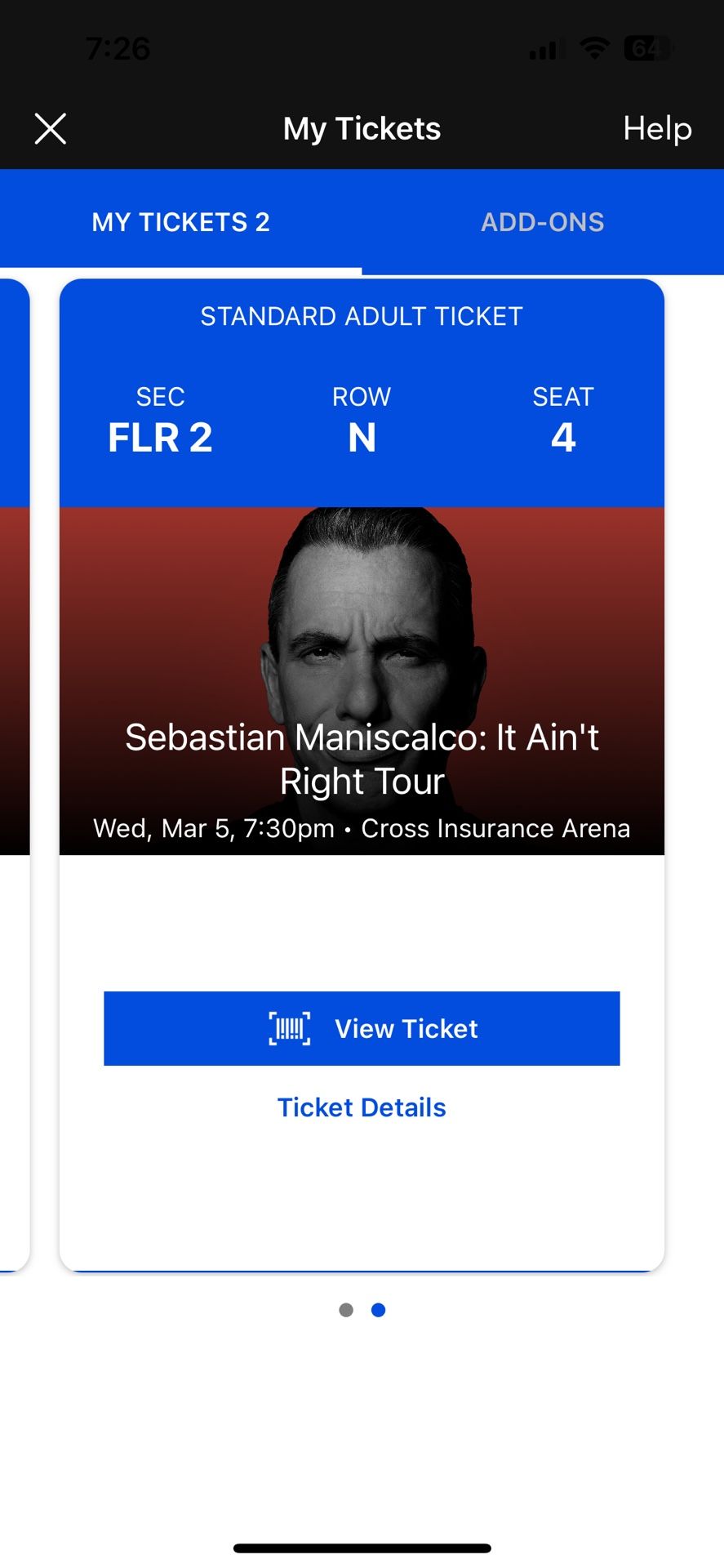 Sebastian maniscalco Tickets!