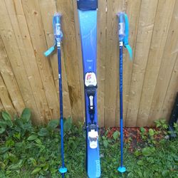 Pearl Blizzard Skis With Ski Poles