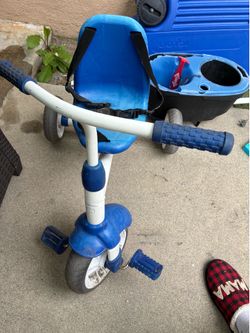 Blue toddler bike