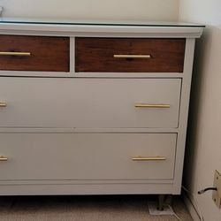 Dresser White Refurbished FREE Glass Top