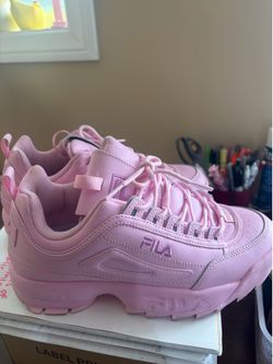 Womens Pink fila disruptors size 9