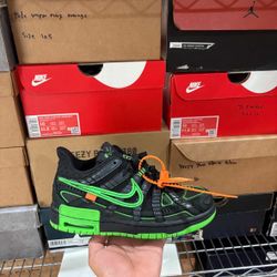 Nike Air Rubber Dunk x Off White - Green Strike Size 4 M