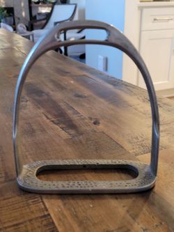 Single Solid Nickel Stirrup For Mounted Personnel -- Marked 1907