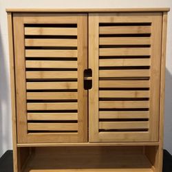  Bamboo Bath Hanging cabinet, hardware included