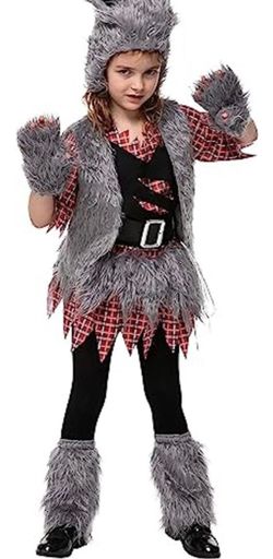 Girls Werewolf Halloween Costume