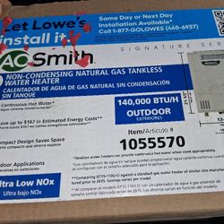AO Smith Tankless Water Heater  140,000 BTU