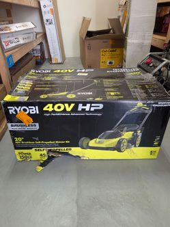 RYOBI 40V HP Brushless 20” Self-Propelled Lawn Mower – New