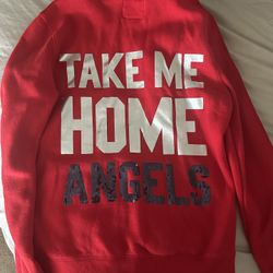 Pink Angels Baseball Zip Up Hoodie 