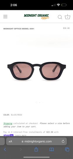 Midnight Organic Sunglasses