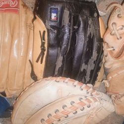 Baseball Gloves And Ball
