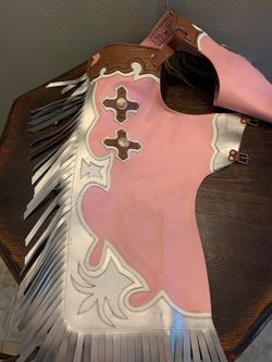 BEAUTIFUL Pink Western Horse Show Chaps For Girl!!! FLASHY