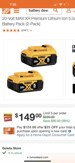 Batteries Dewalt 