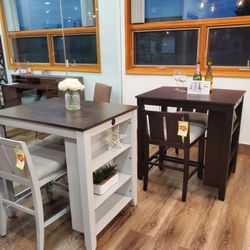 3 Piece Small High Top Table (NEW In A Box)