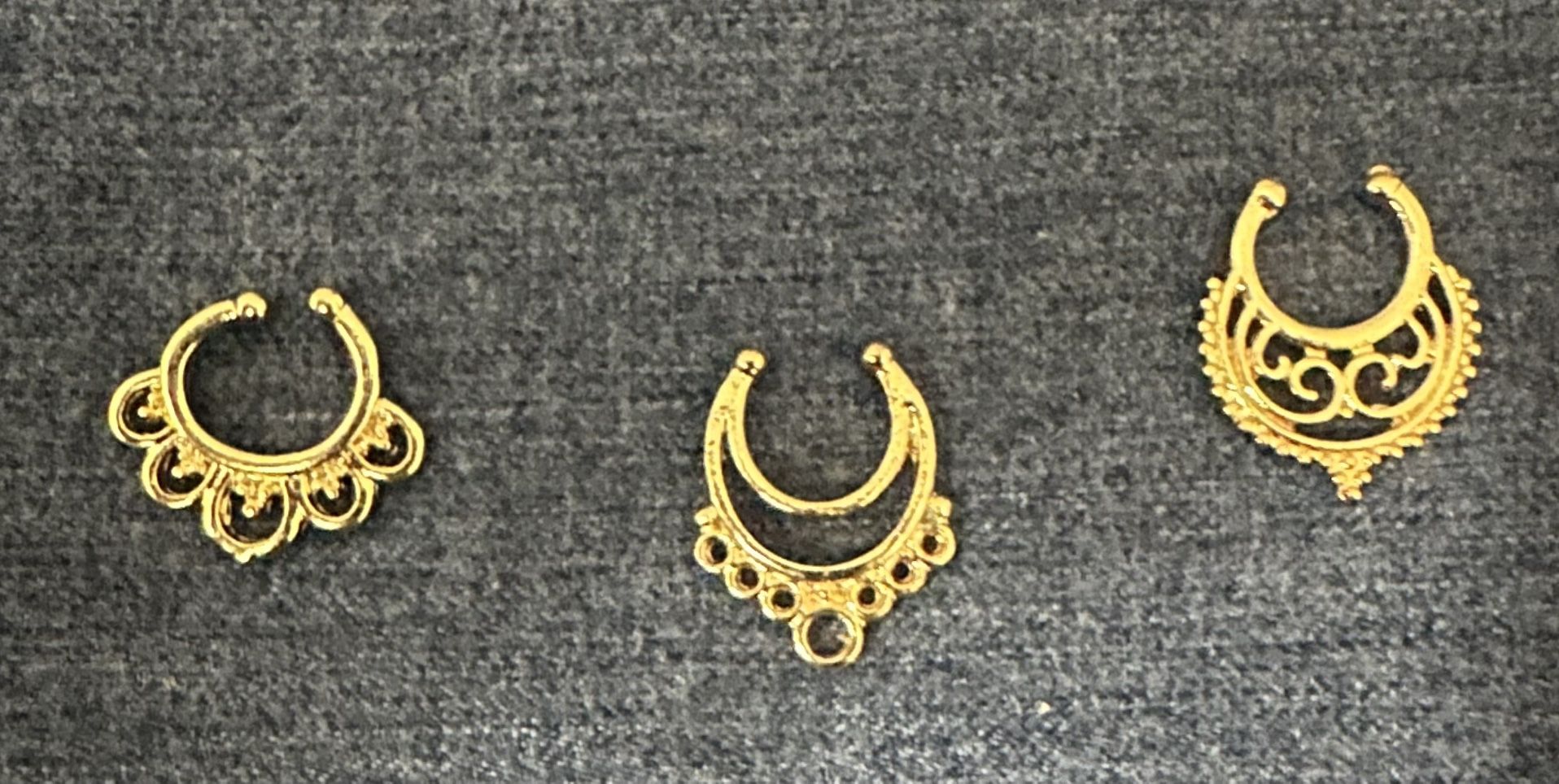 Stylish False Septum Nose Rings. 3 For 10$