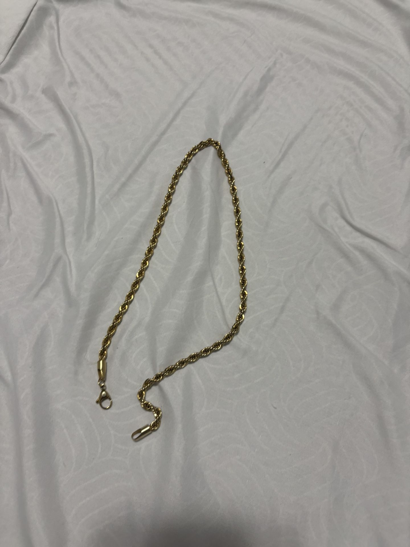 Mossanite Gold Rope Chain