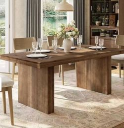 YC0086 63" Solid Wood Dining Table  62.99" L x 31.5" W x 29.53" H