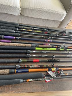 CALSTAR, Shimano, lamiglass, Shikari, Sabre fishing rods