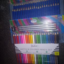 Art Supplies 2 Colored Pencil Sets