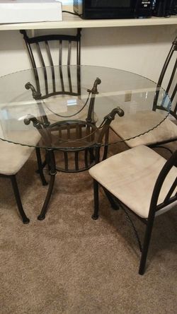 Glass Table 4 Chairs