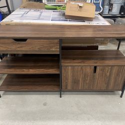 Wood With Metal Decoration Desk/ Console Table