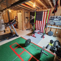 Home Gym Squat Rack/bench And Weights 