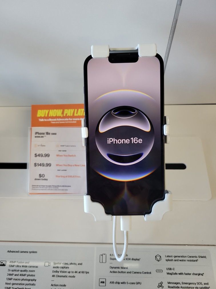 iPhone 16e $49.99 when you switch to Boost Mobile 