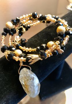 Handmade Gold Plated Citrine Bracelet