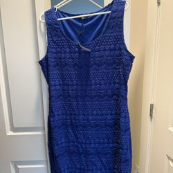 Tiana B. Women's Lace Overlay Sleeveless Dress Xl- new with tags