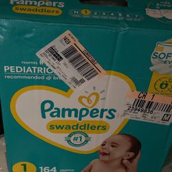 New Big Pampers Box 164 Ct $25