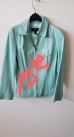 Tourquoise Leather Jacket