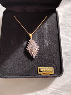 Purple Diamond Necklace