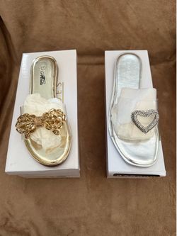 New sandals size 7 y 7 1/2 cada par $10