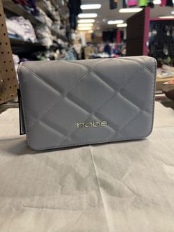 Authentic Bebe Purse Cassia Flap Crossbody Sleet