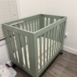 Babyletto Origami Mini Crib - Sage 