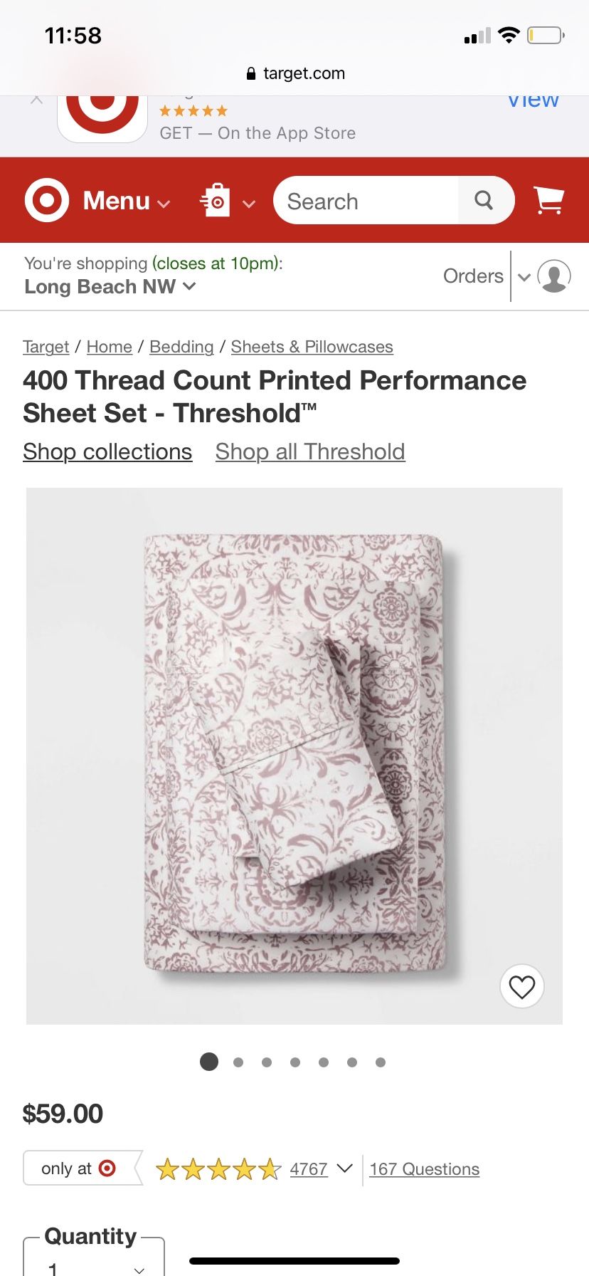 NEW- Threshold Cal King Sheets