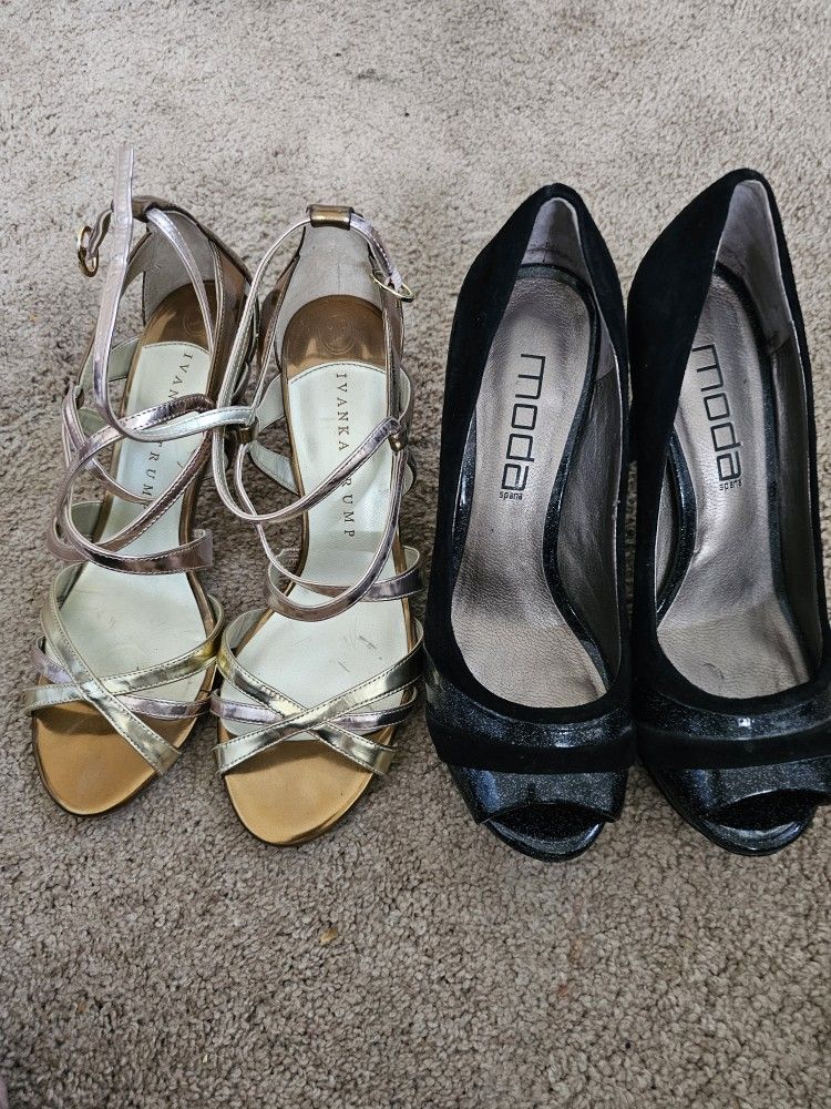 2 Pairs Of Heels Size 6.5