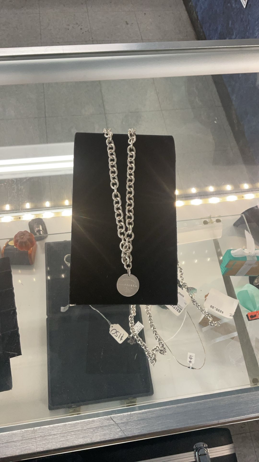 Tiffany And Co Necklace W/ Round Pendant