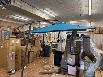 Blue 8’ x 9’ Cantilever Patio Umbrella