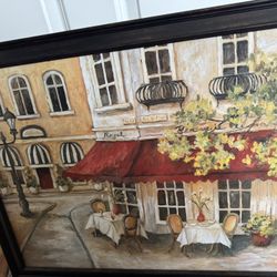 Daytime Café II Framed Art, size 31x26