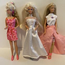 Barbie Dolls Assorted Eras, Lot of 3