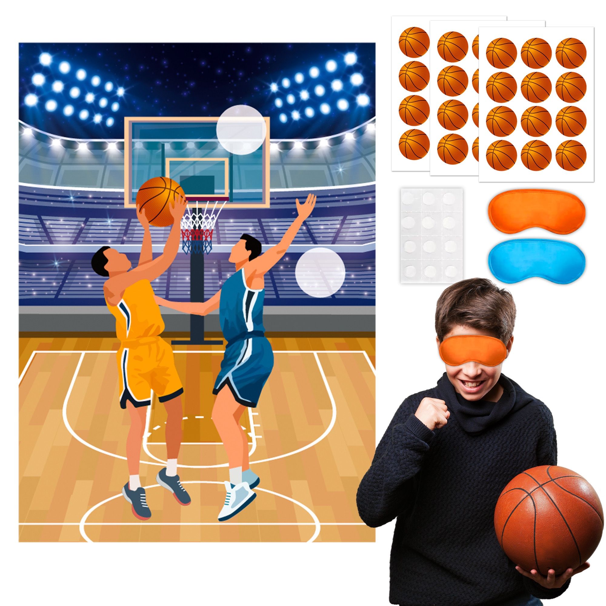 7pcs Basketball Pin Game Supplies (New, Unopened )