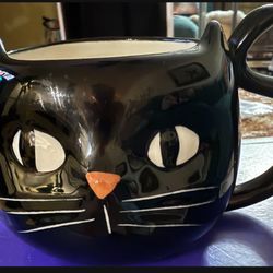 Halloween Kitty Cat Black Mug Cup